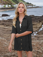 Button Down Eyelet Collared Neck Knit Shirt (9)