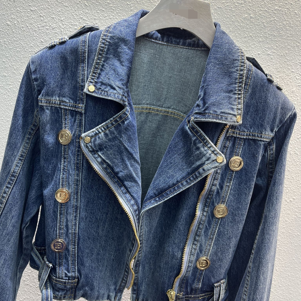 Button Denim Loose Top photo 1