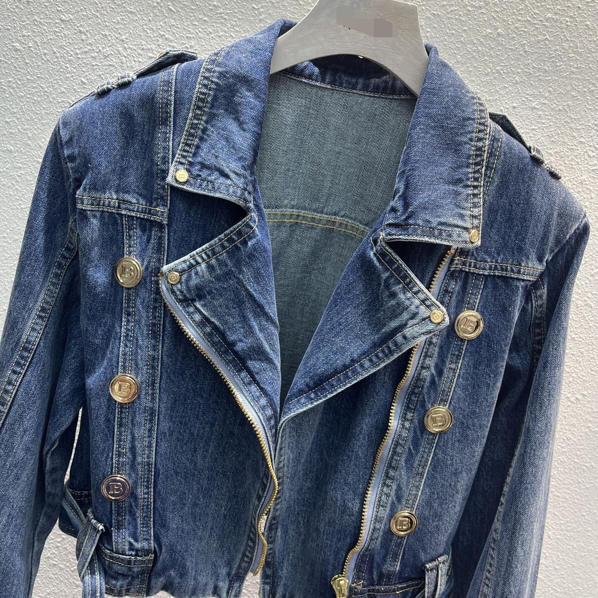 Button Denim Loose Top photo 1