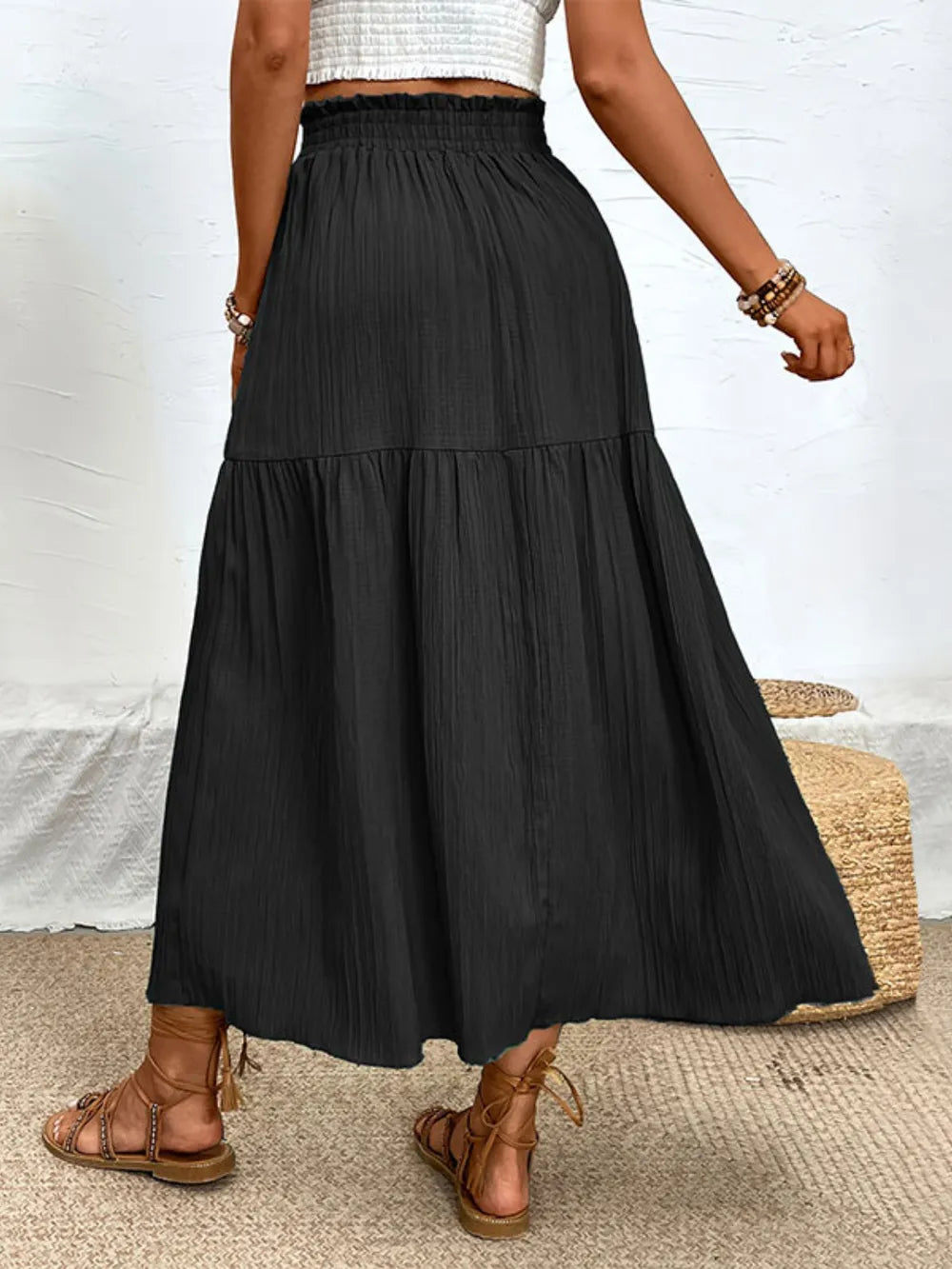 Frill Slit Skirt (6)
