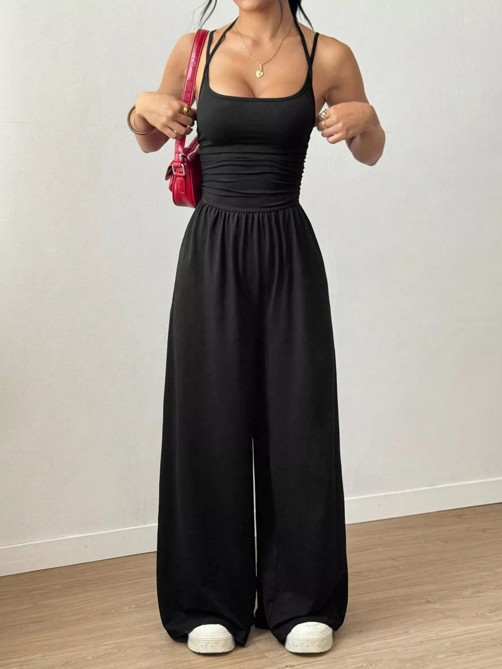 Spaghetti Strap Wide-leg Jumpsuit (9)