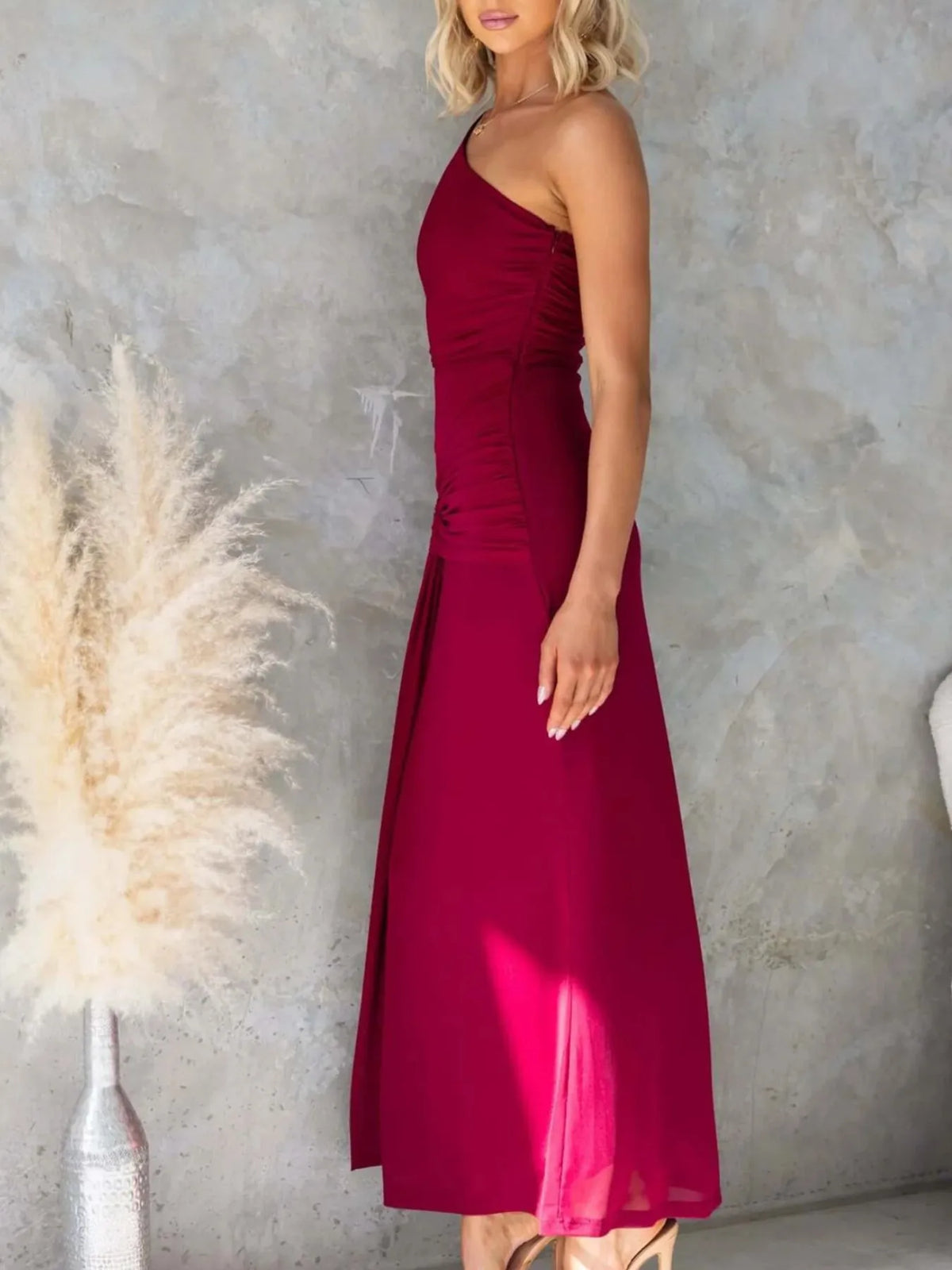 One-shoulder Cutout Bodycon Maxi Dress (11)