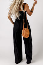 Smocked Square Neck Wide Leg Jumpsuit Pockets (3)
