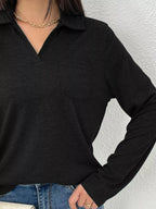 Casual Long Sleeve Polo T-shirt (4)