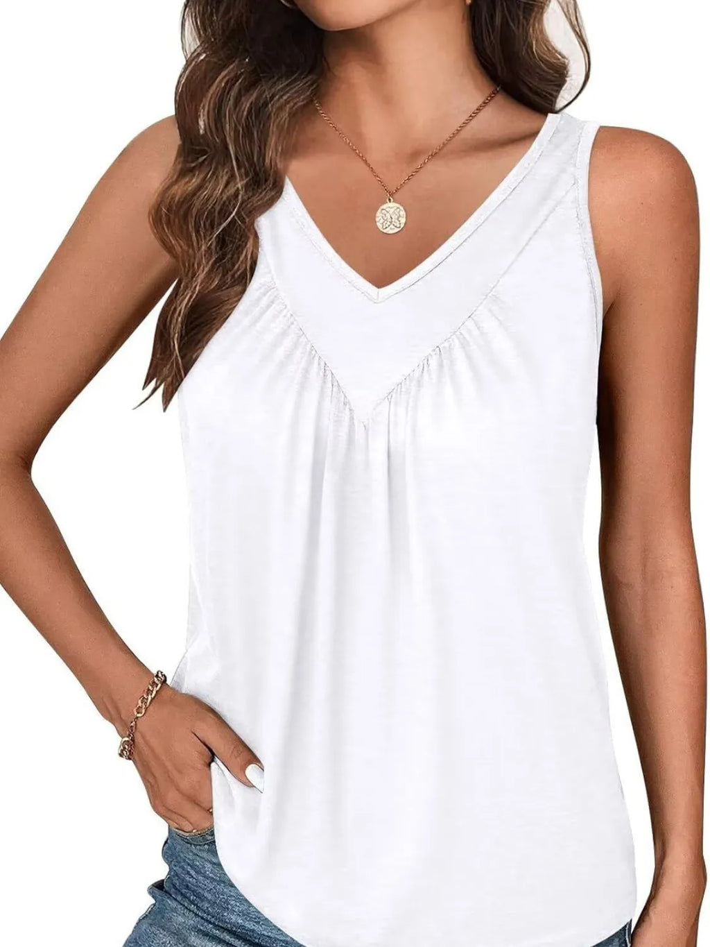 Ruched V-neck Tank (6)