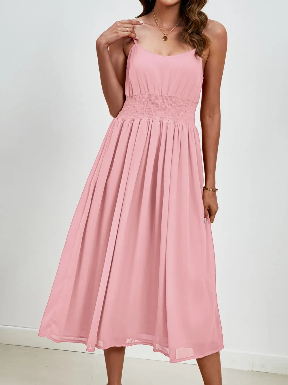 Scoop Neck Midi Cami Dress (3)