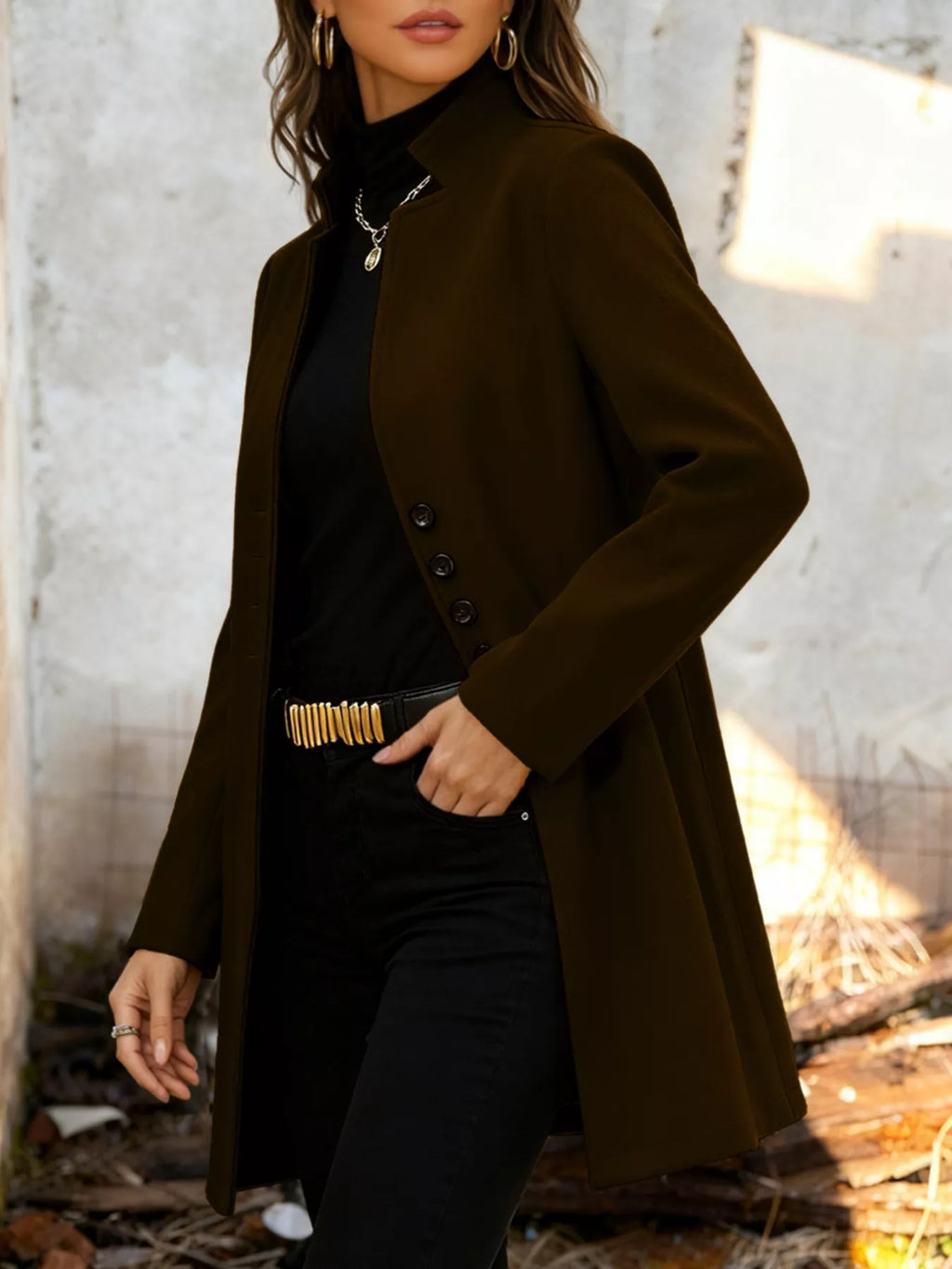 Button-down Longline Outerwear (19)