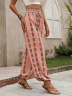 Tied Printed High Waist Pants (16)