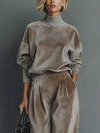 Velvet Long Sleeve Wide-leg Set (10)