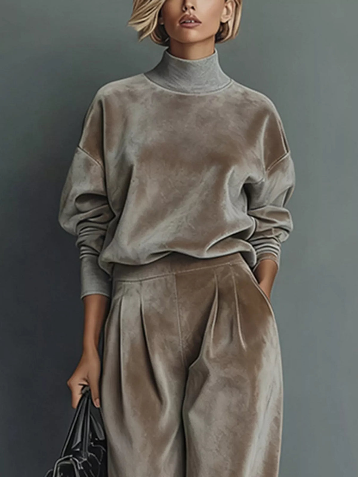 Velvet Long Sleeve Wide-leg Set (10)