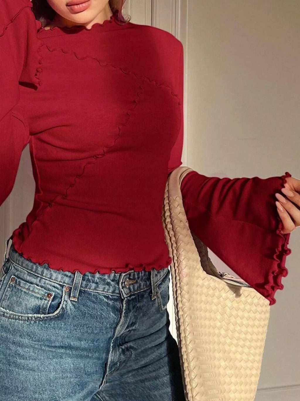 Lettuce Edge Flare Sleeve Top (33)