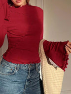Lettuce Edge Flare Sleeve Top (33)