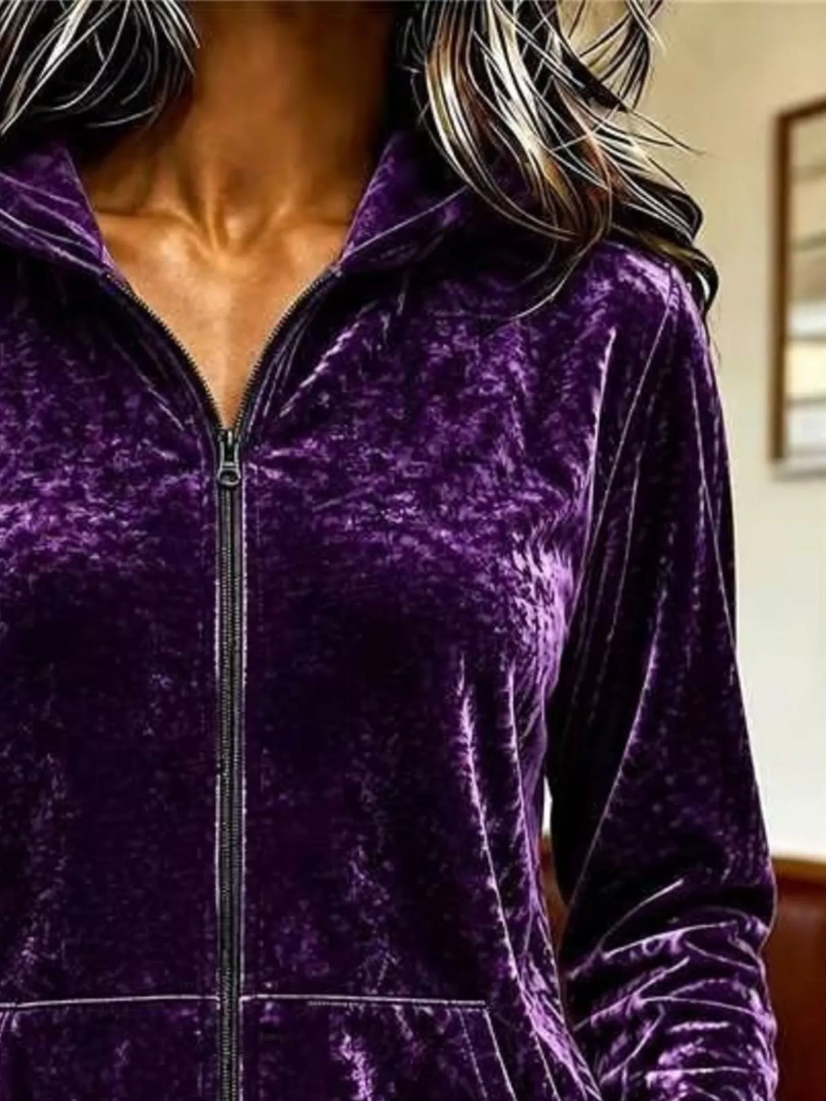 Velvet Zip-up Hoodie (5)