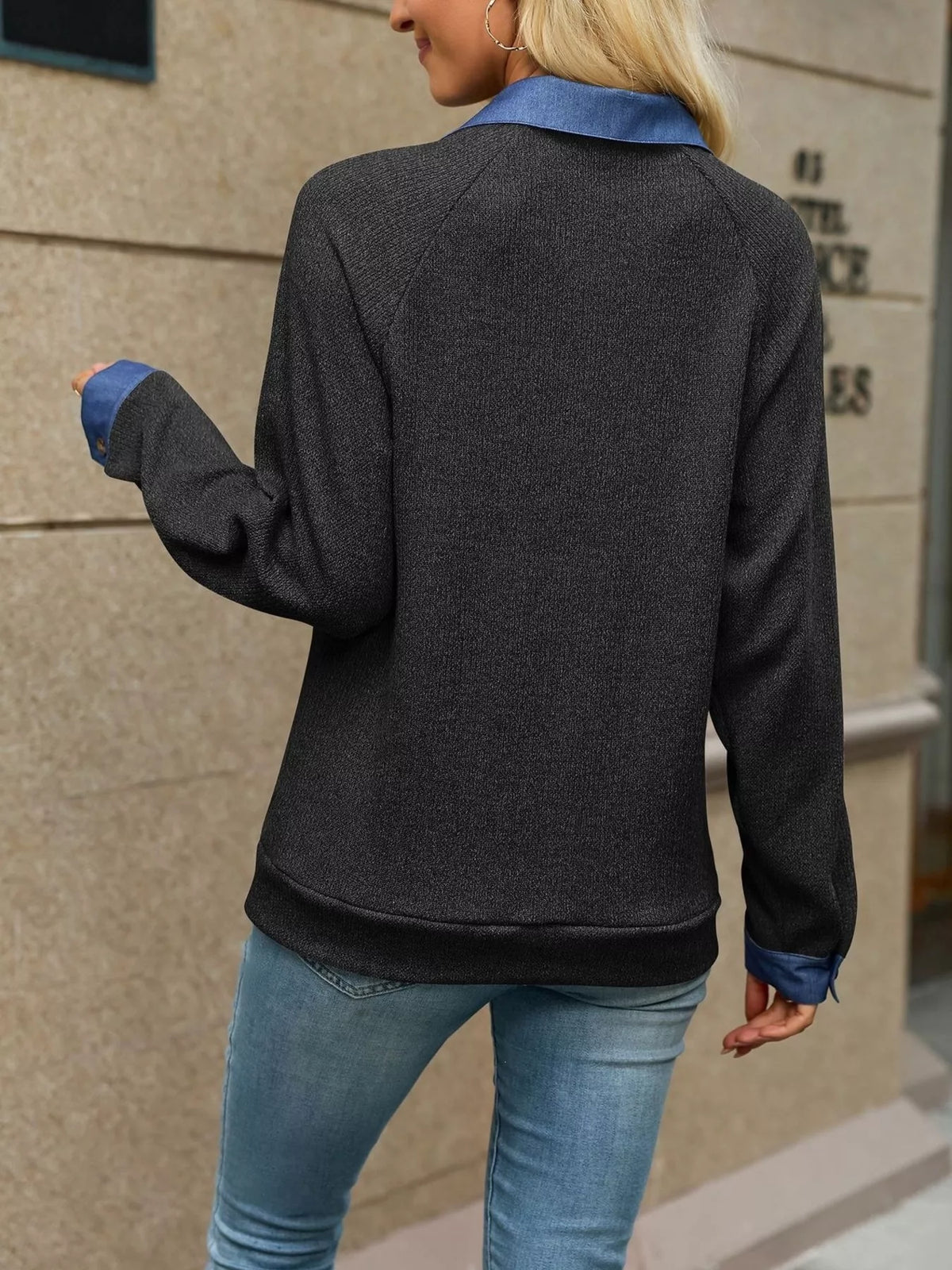 Button Detail Raglan Sleeve Top (21)