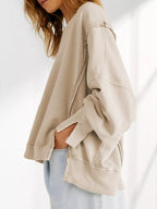 Oversized Relaxed Fit Crew Neck Sweatshirt (9)