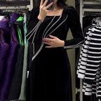 Long Sleeve Rhinestone Maxi Dress photo 1