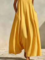 Sleeveless Maxi Dress Side Pockets (9)