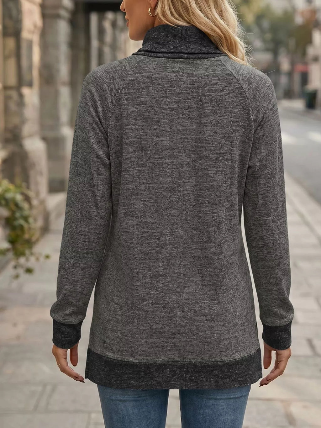 Turtleneck Raglan Sleeve T-shirt (18)