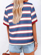 Striped Crew Neck T-shirt (4)