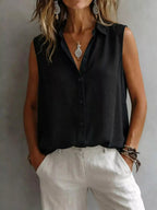 Sleeveless Button-down Shirt (9)