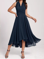 Ruched A-line Midi Dress (5)