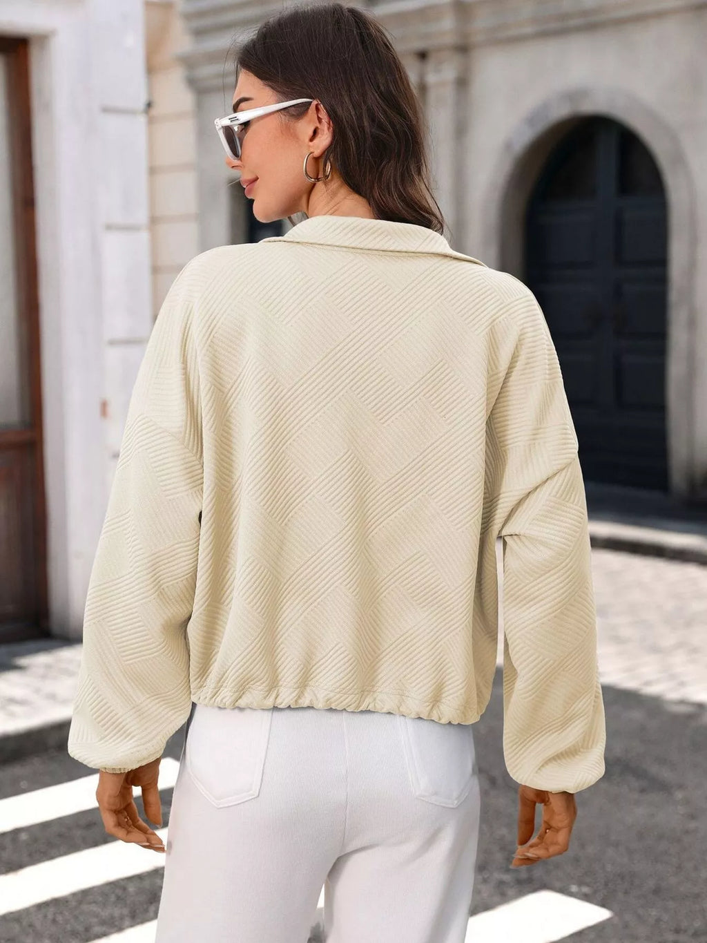 Textured Zip-up Casual Jacket (6)