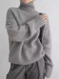 Turtleneck Dropped Shoulder Sweater