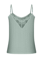 Eyelet Lace Detail V-neck Cami (6)