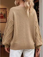 Snowflake Textured V-neck Sweater (11)