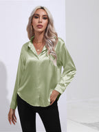 Collared Neck Buttoned Long Sleeve Shirt (14)