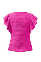 Textured Round Neck Cap Sleeve Top (24)