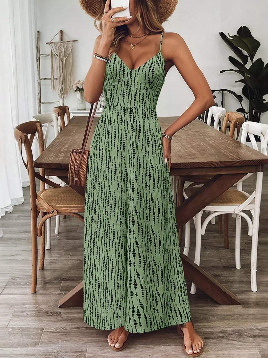 Spaghetti Strap Wide Leg Jumpsuit (8)
