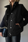 Collared Neck Vest Pockets