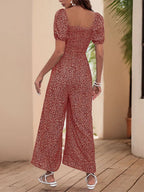 Printed Square Neck Puff Sleeve Jumpsuit (14)