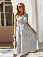 Striped Sleeveless Tiered Midi Dress (19)
