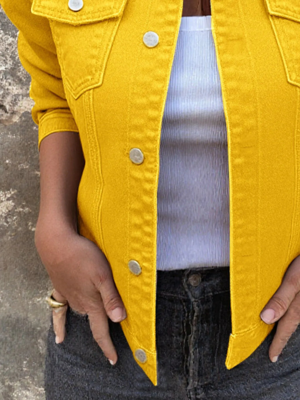 Button Front Closure Denim Jacket (15)