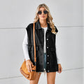 Pocketed Button Up Sleeveless Denim Jacket (16)