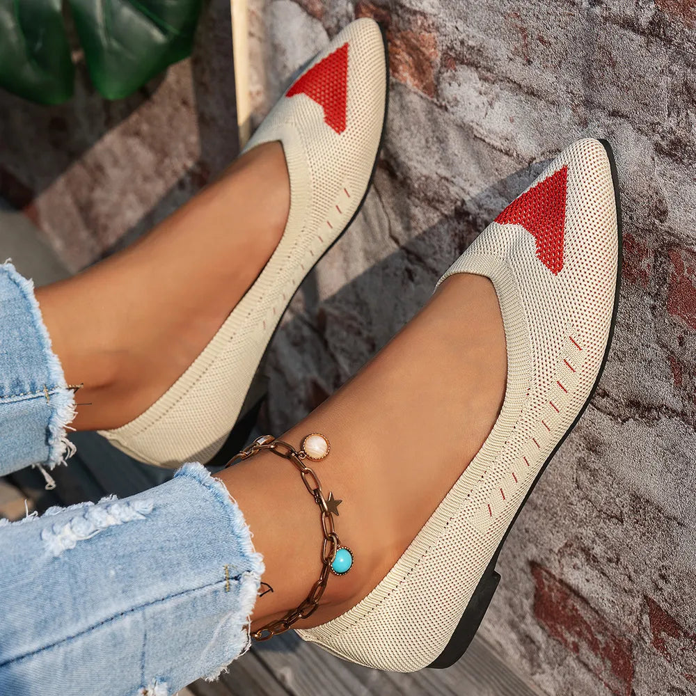 Mesh Point Toe Flat Slip-ons (4)