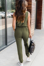 Drawstring Round Neck Sleeveless Jumpsuit (9)