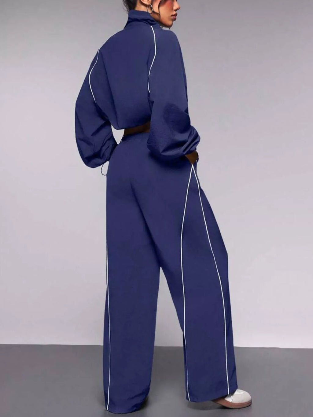 Crop Jacket Wide-leg Pants Set (8)