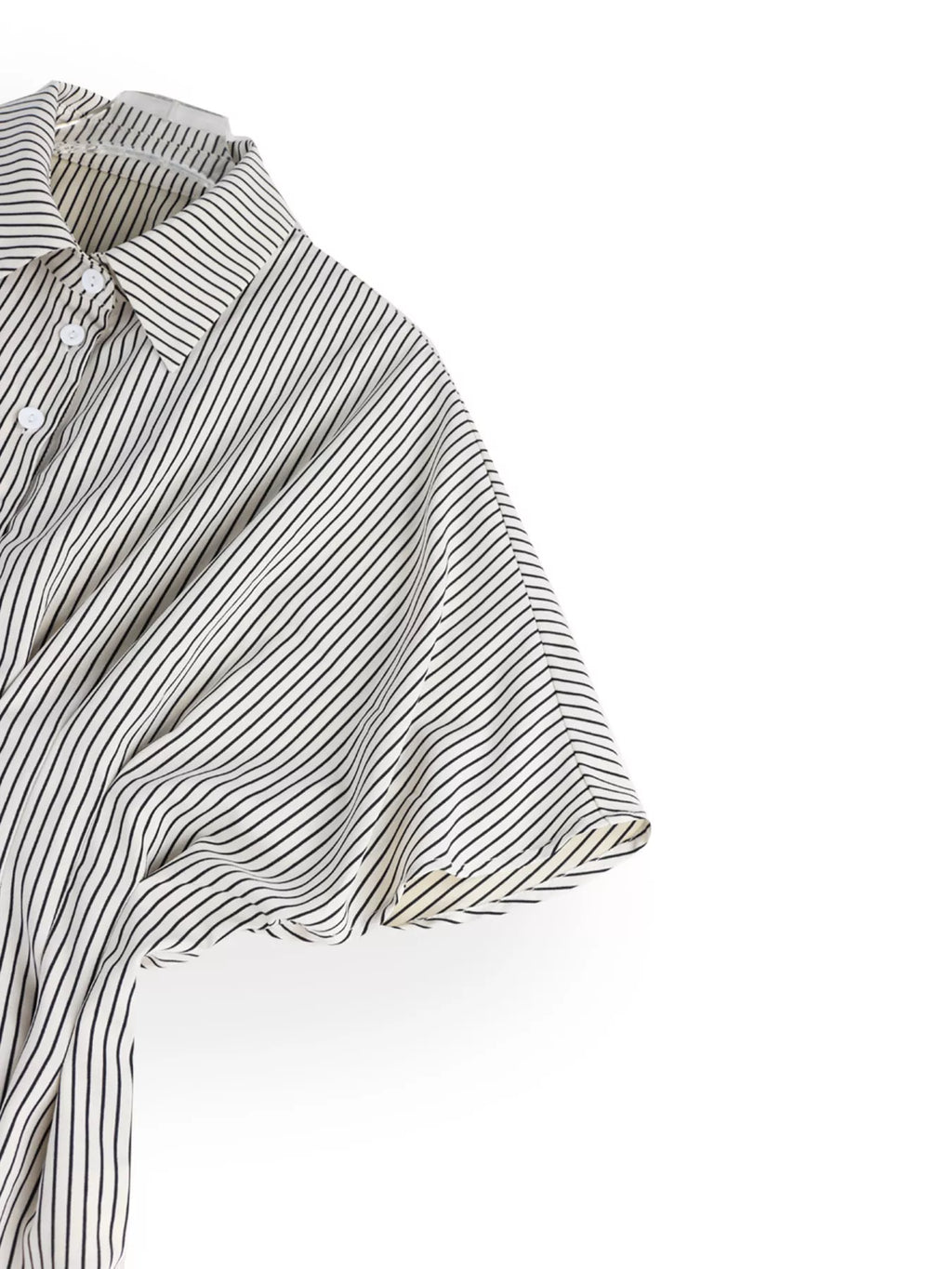 Striped Cinched Waist Shirt (5)