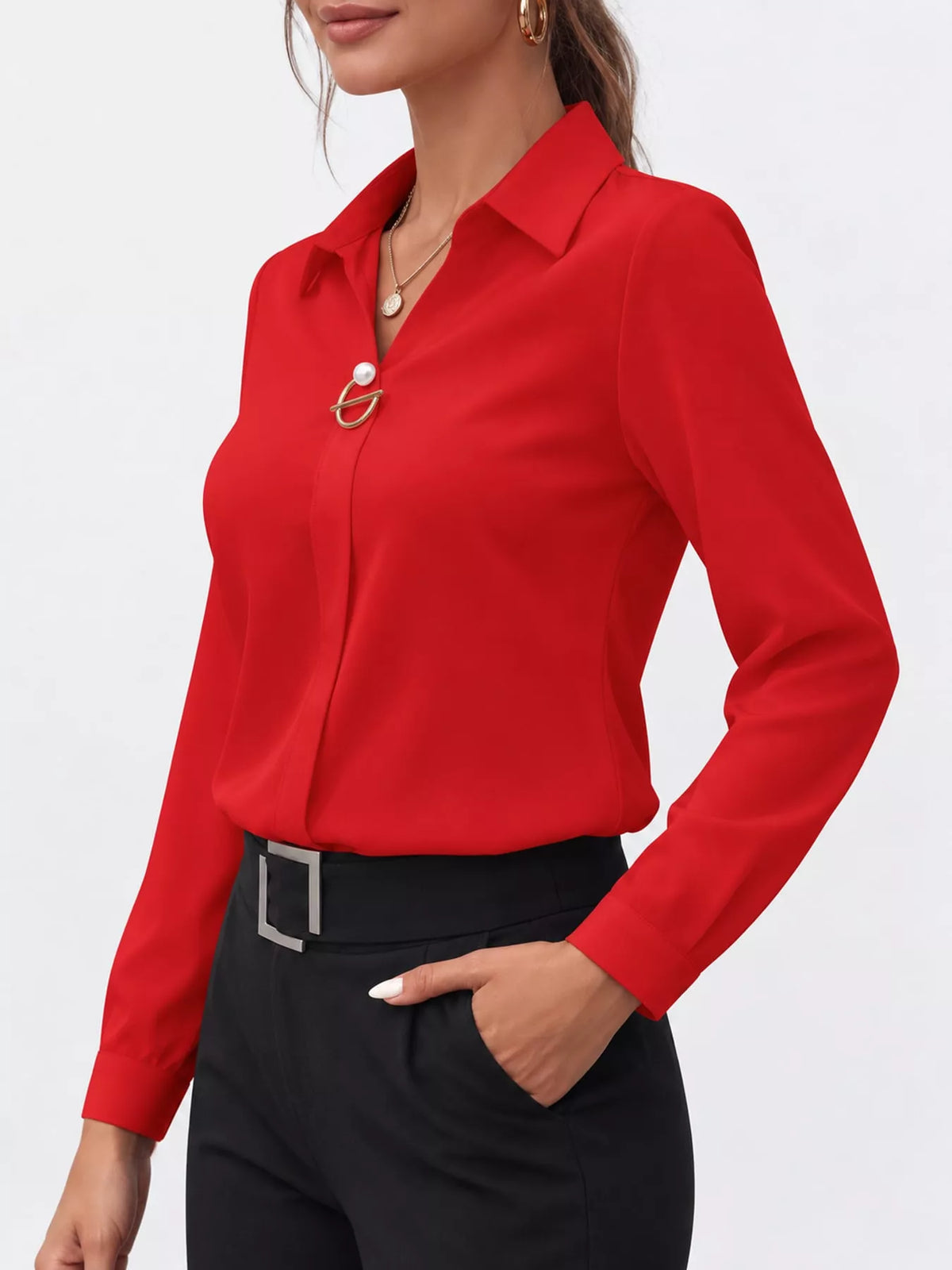 Long Sleeve Satin Blouse (16)