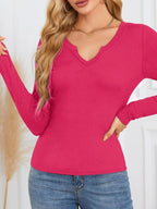Notched Long Sleeve T-shirt (11)
