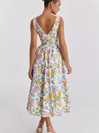 V-neck Sleeveless Midi Dress (5)