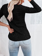 Round Neck Buttoned Long Sleeve T-shirt (8)