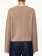 Crew Neck Dropped Shoulder Sweater (3)