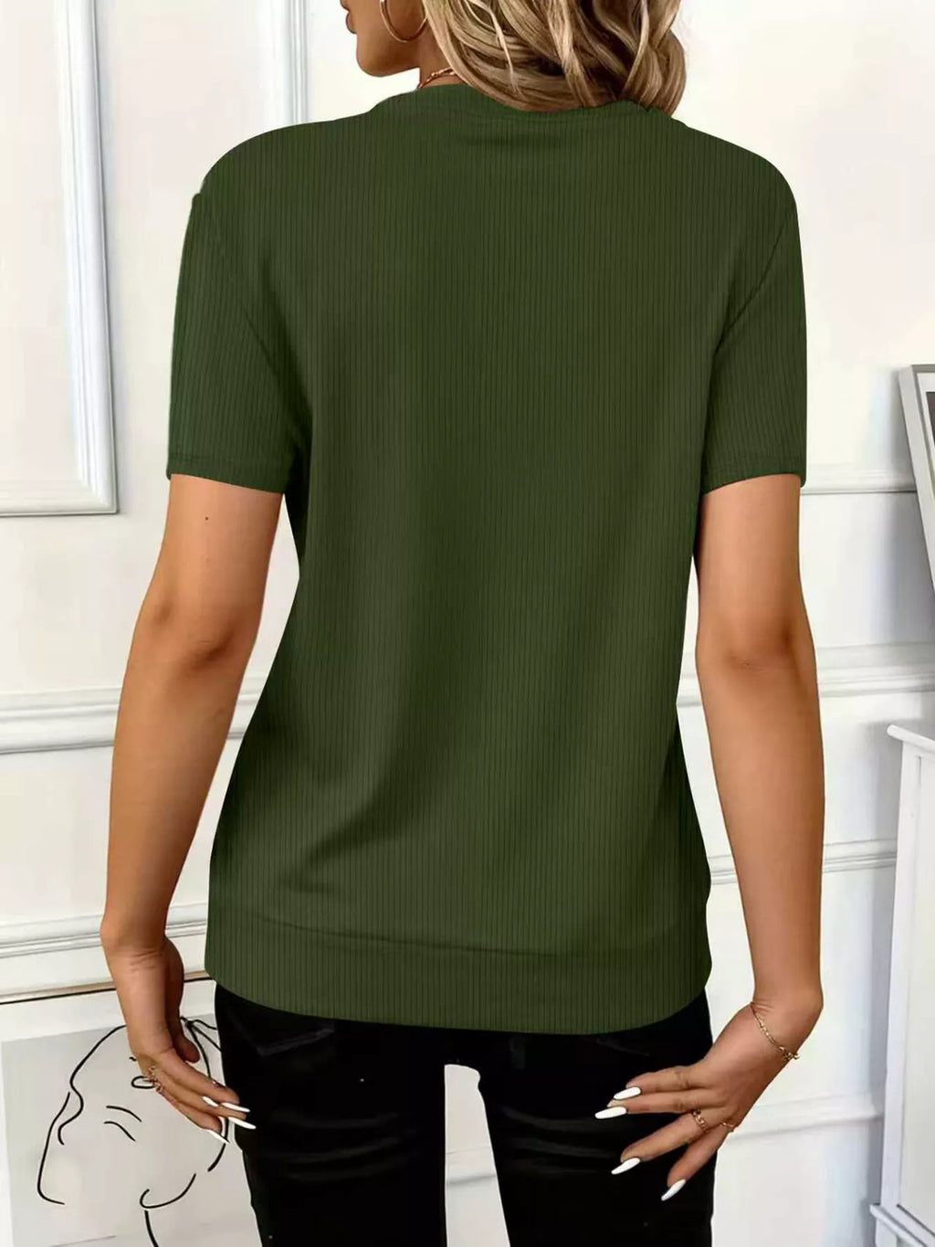 Half Zip Short Sleeve Top (14)