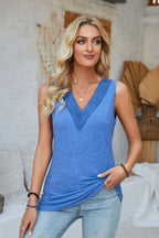 Lace Detail V-neck Tank