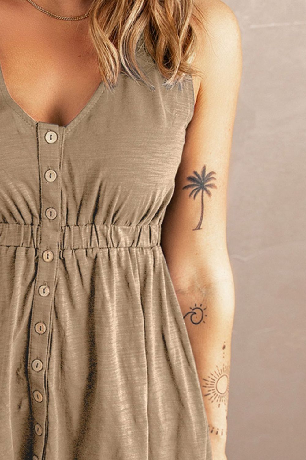 Sleeveless Button Down Mini Magic Dress (19)