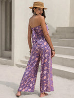 Tied Printed Tube Wide Leg Jumpsuit (2)
